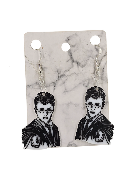 Wizarding Character Earrings – 3D Printed Magical Quartet