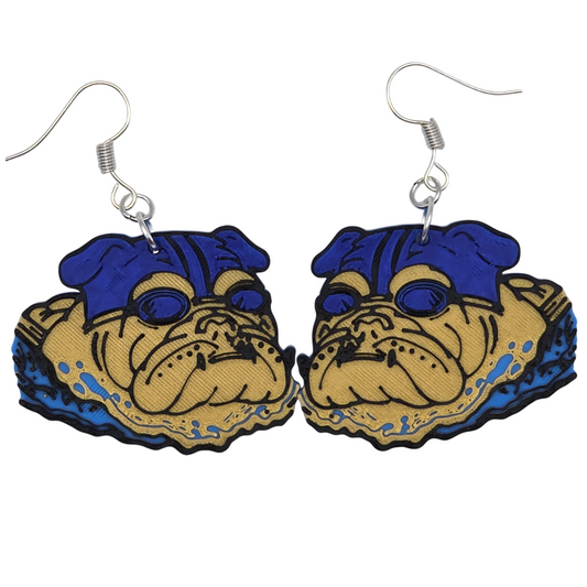 Bulldog Swim Earrings