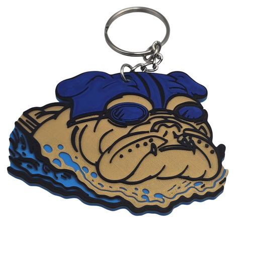 Bulldog Swim Keychains