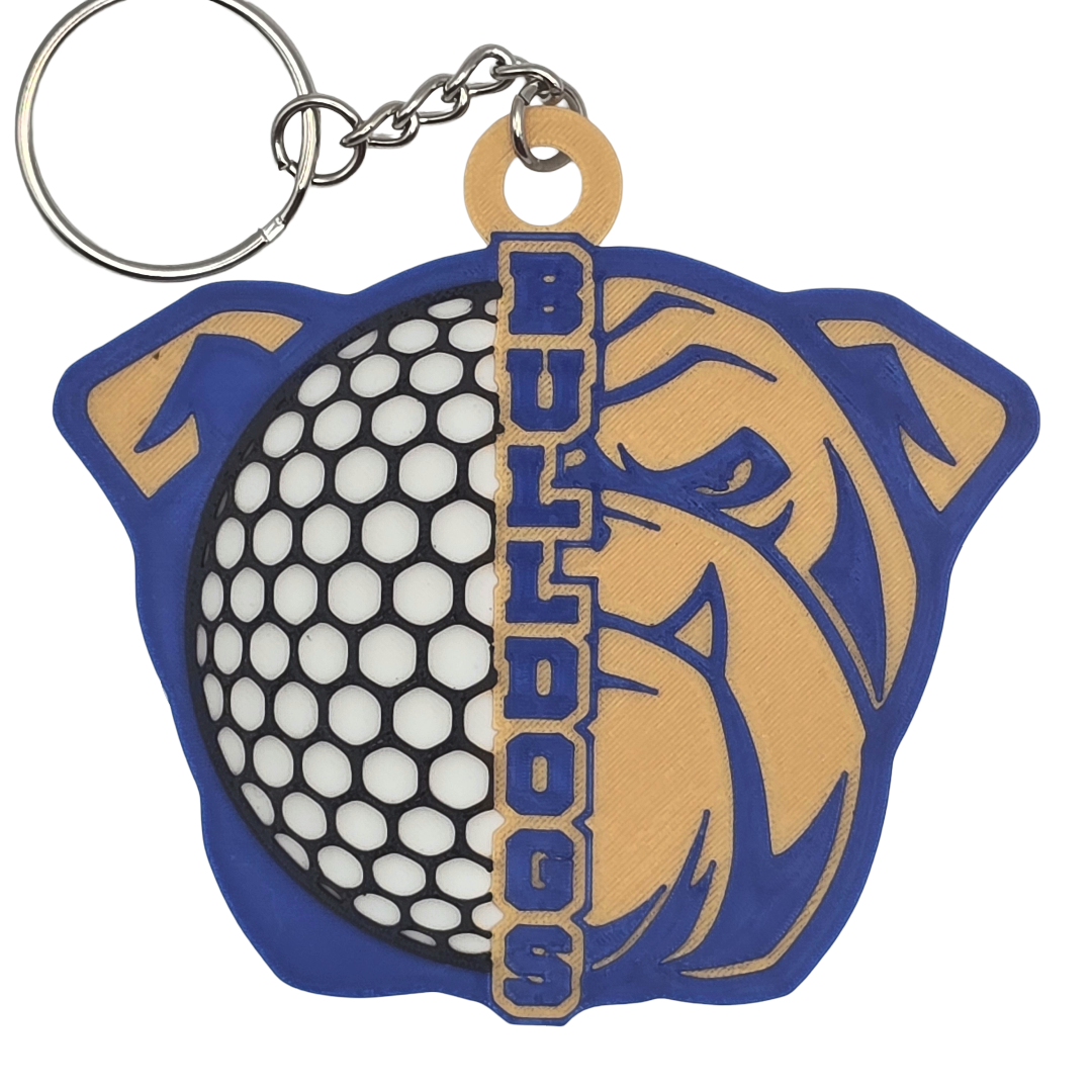 Bulldog Golf Keychains