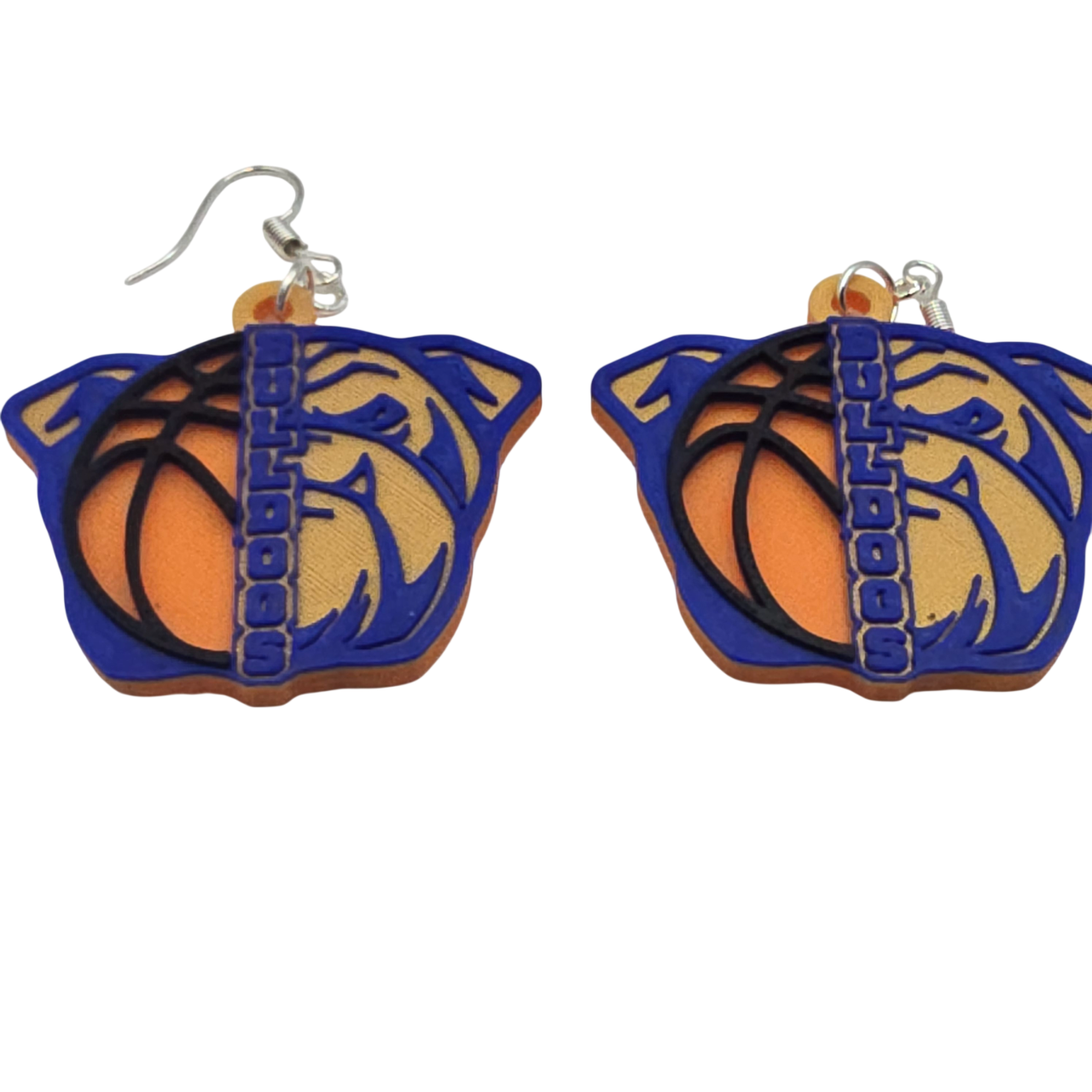 Bulldog Basketball Earrings