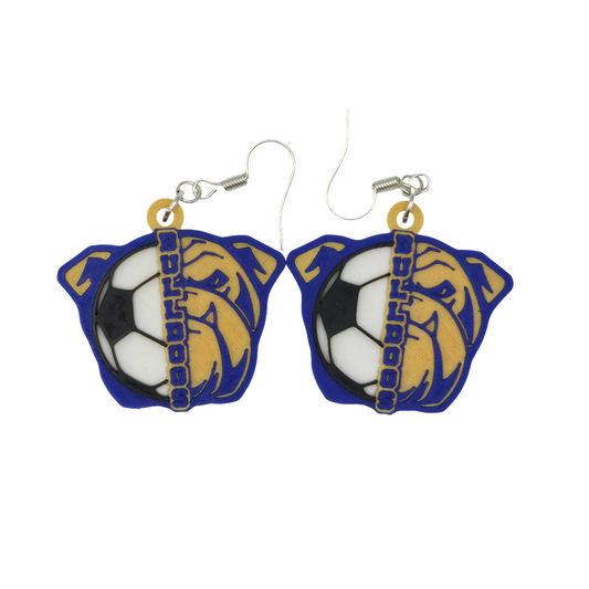 Bulldog Soccer Earrings