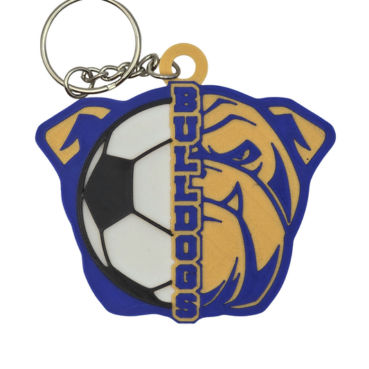 Bulldog Soccer Keychains
