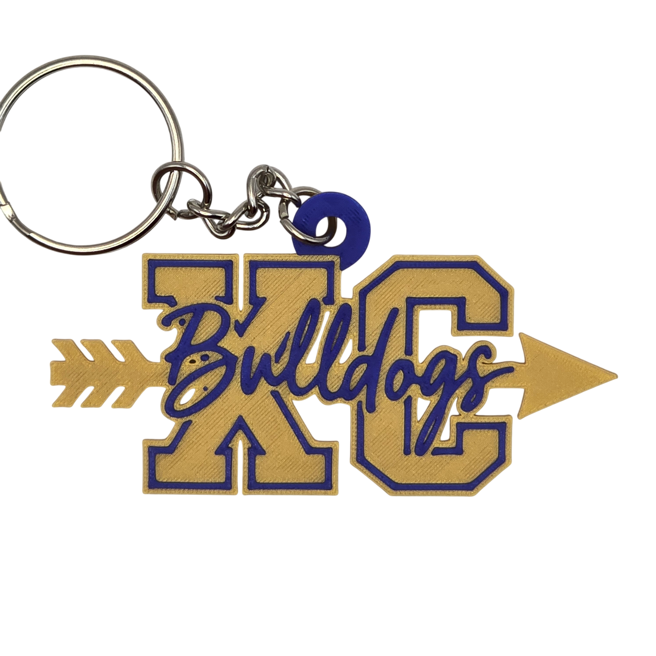 Bulldog Track & Field + Cross Country Keychains