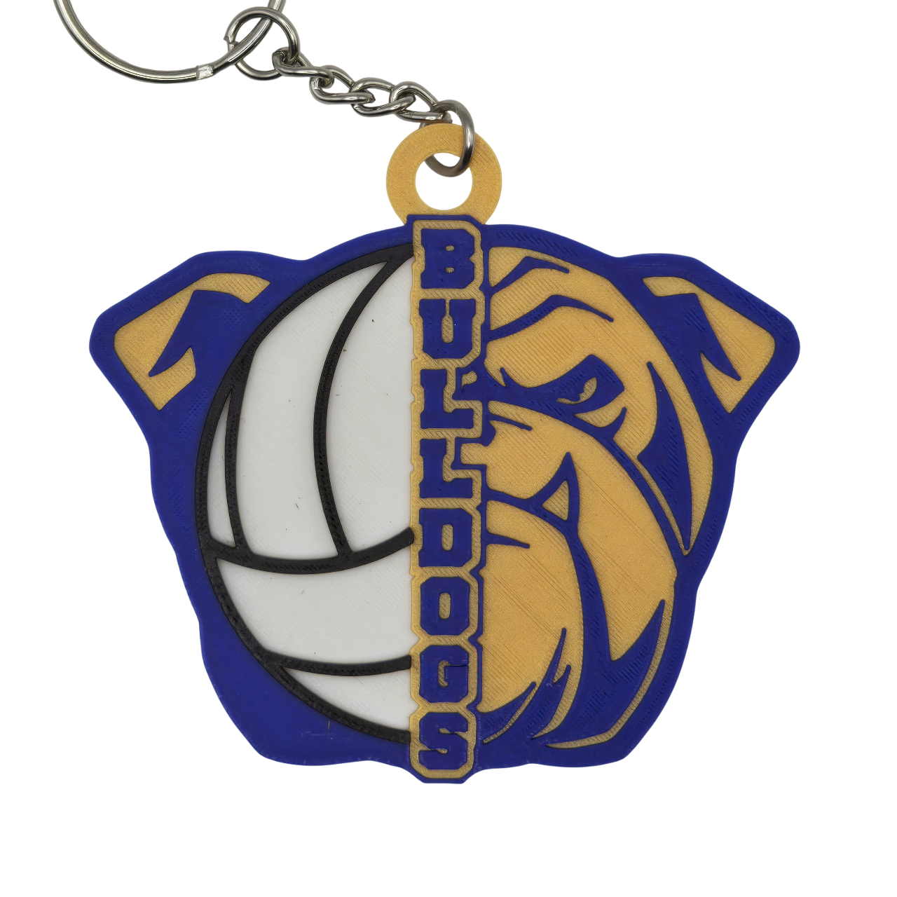 Bulldog Volleyball Keychains