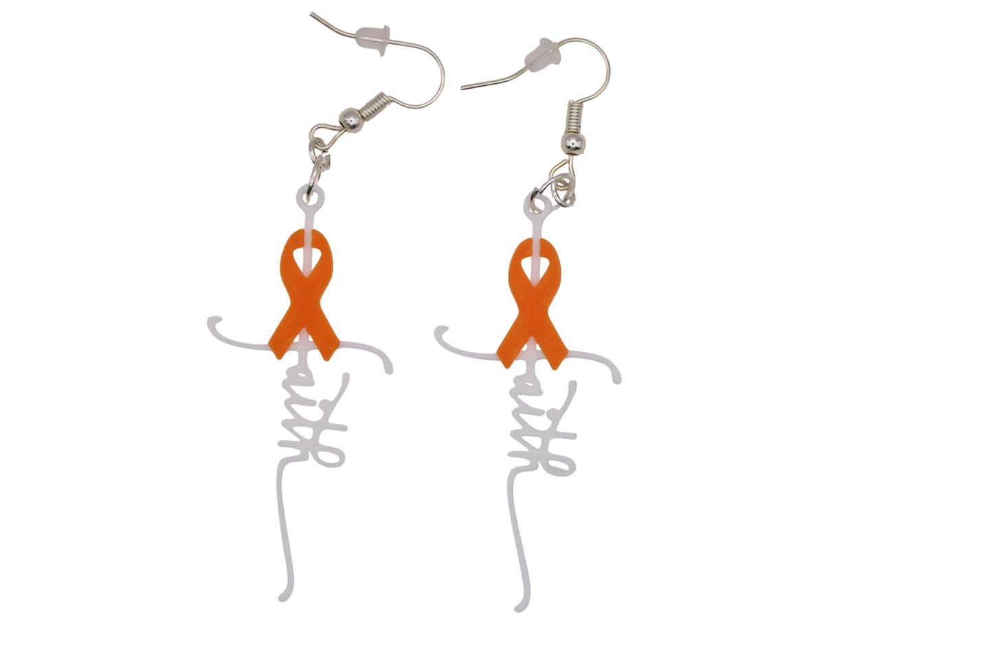 Faith Cancer Cross Earrings 3D Printed