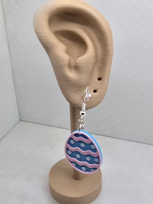 Polka Dot Easter Egg Earrings - 3D Printed Earrings!