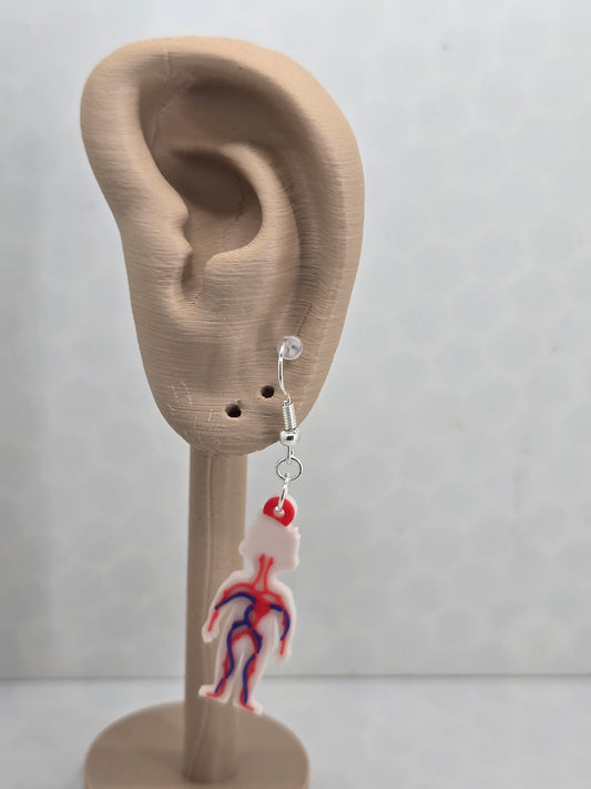 Cardiovascular Earrings (veins and arteries)