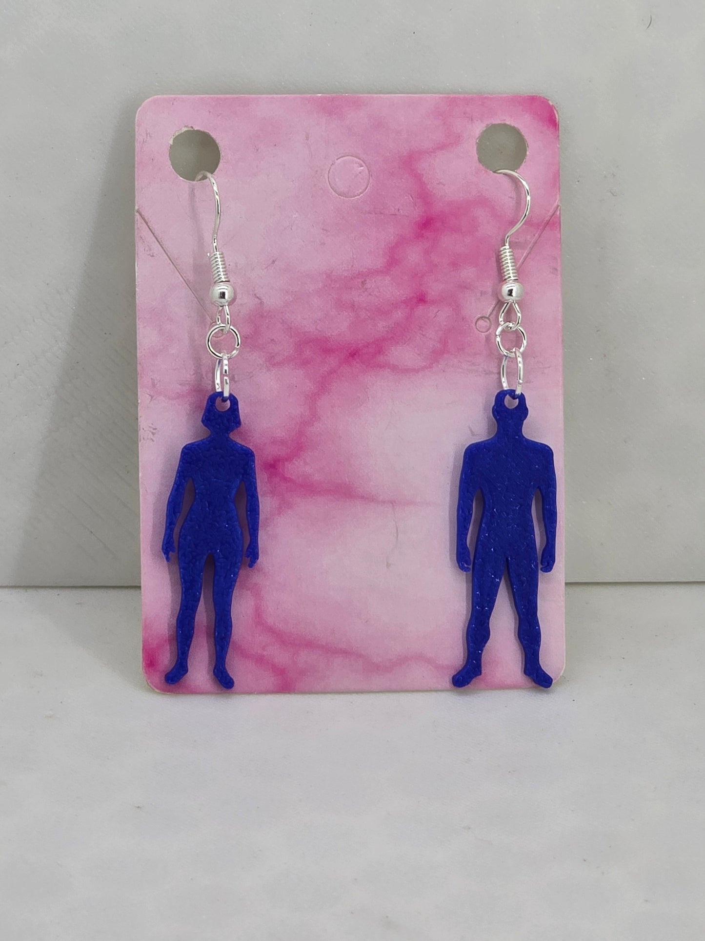 Man and Woman Earrings (Medical) 3D Printed