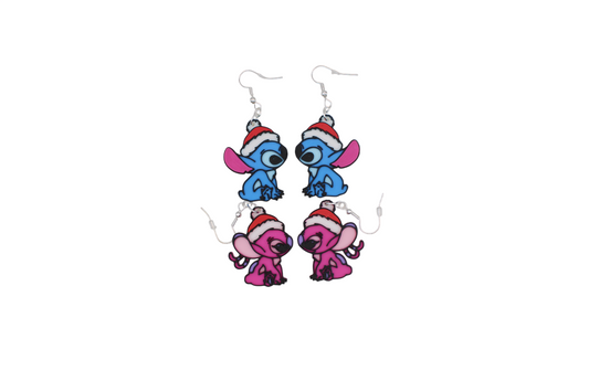 Stitch And Angel Mix Match Christmas Earrings