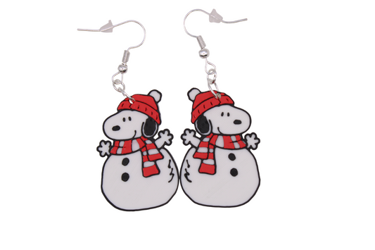 Snoopy Christmas Earrings