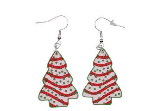 Cake-Inspired Tree Earrings