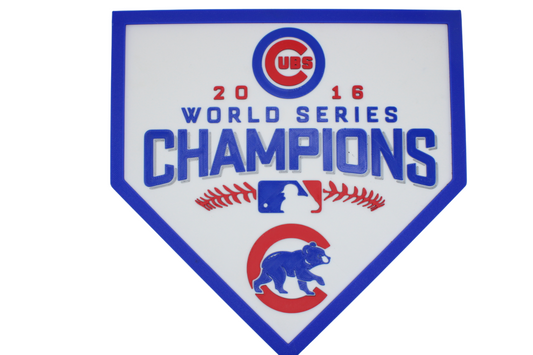 Cubs 2016 World series Plaque 3D Printed