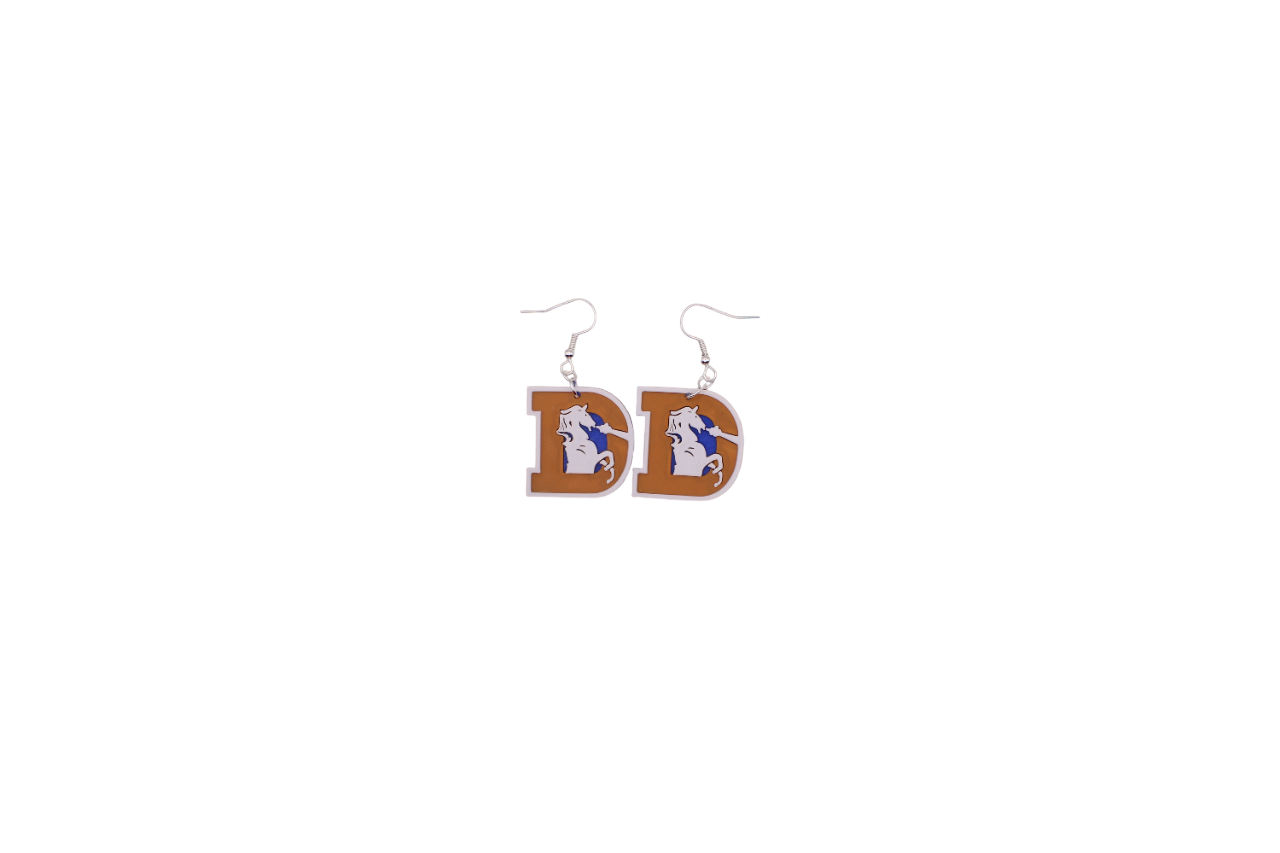 Denver Brancos Earrings