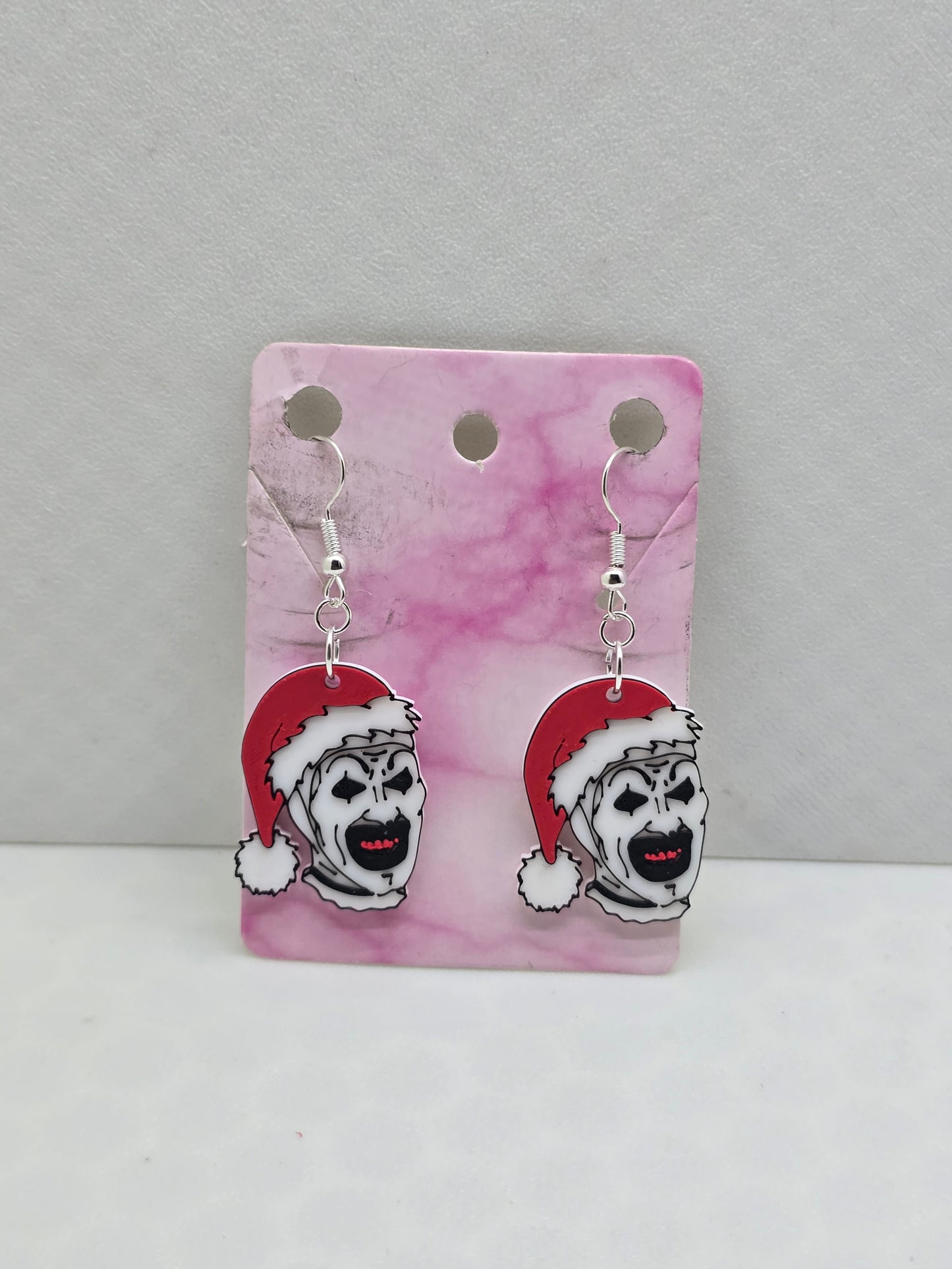 Art the clown Santa Earrings