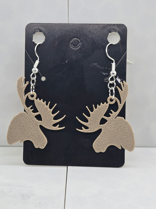 Moose Head Earrings - 3D Printed Earrings!