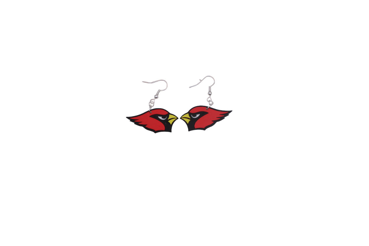 Small Cardinal Dangling Earrings