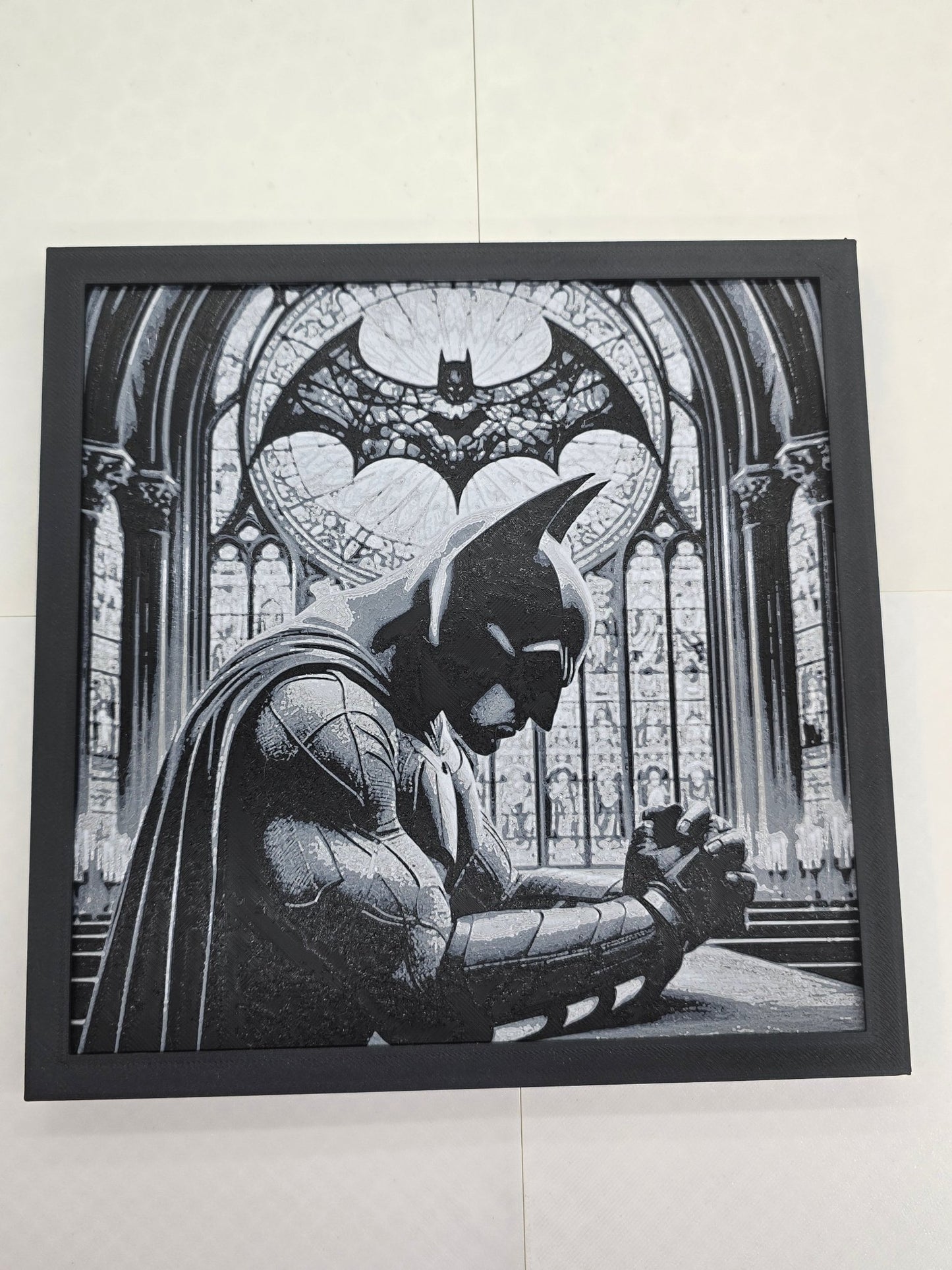 Batman Praying Painting 3D Print - Erratically Eccentric Creations