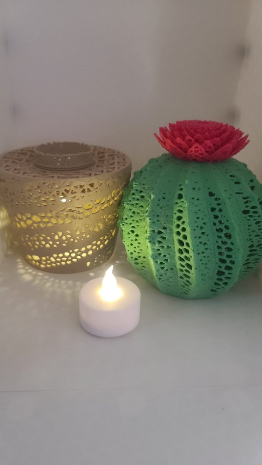Cactus Tea Light - Erratically Eccentric Creations