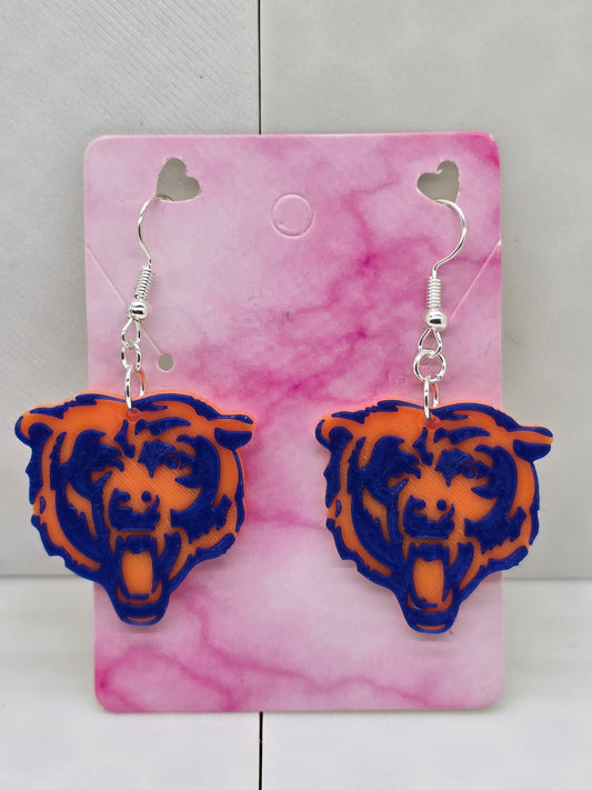 Chicago Bears Bear Earrings