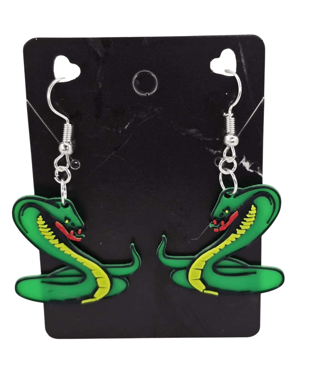 Cobra Earrings - 3D Printed Earrings! - Erratically Eccentric Creations