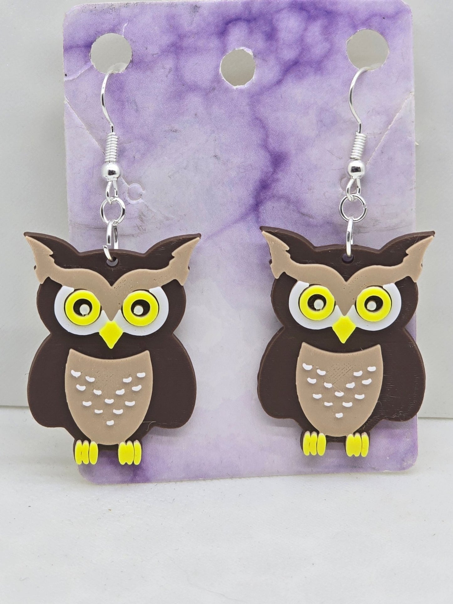 Cute Colored Owl Earrings - Erratically Eccentric Creations