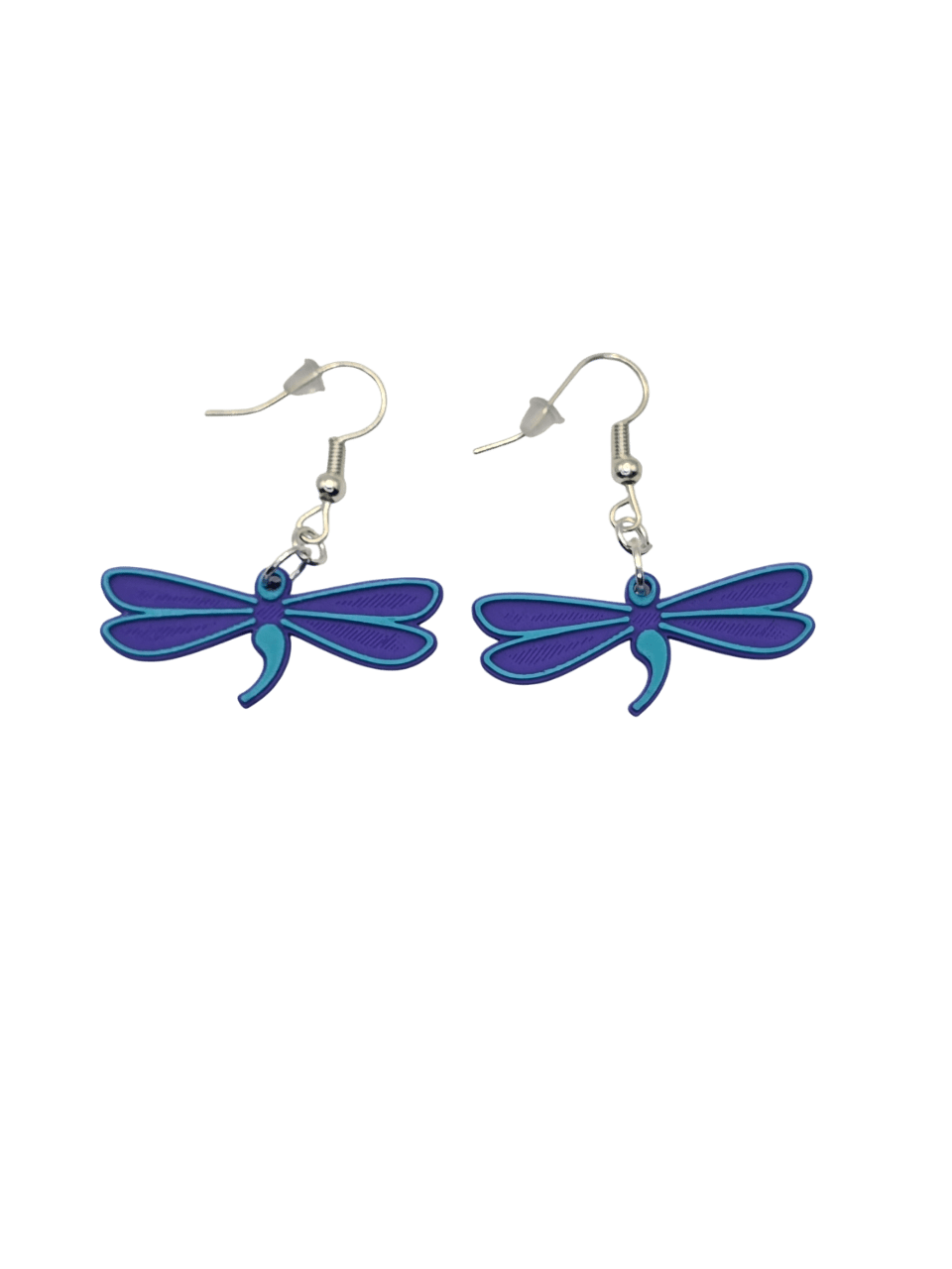 Dragonfly Semicolon Earrings - Erratically Eccentric Creations