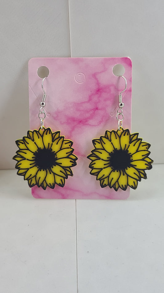 Sunflower Earrings - 3D Printed Earrings!