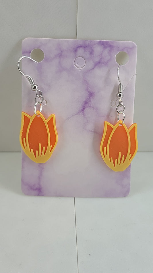 Tulip without Stem - 3D Printed Earrings!