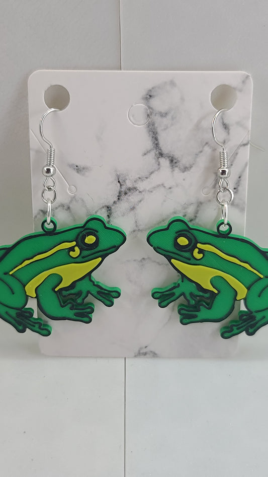 Realistic Frog/Toad Earrings - 3D Printed Earrings!