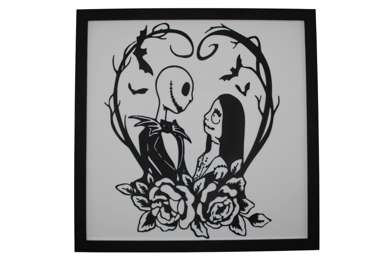 Jack and Sally Heart Painting