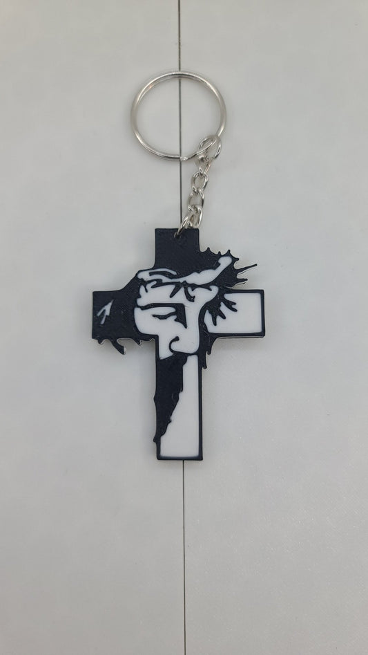 Jesus Cross Keychain - Erratically Eccentric Creations