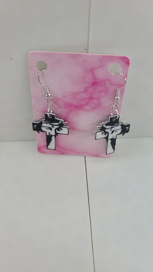 Jesus Cross Earrings - 3D Printed Earrings!