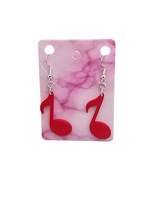 Eighth Note Earrings - 3d printed earrings!