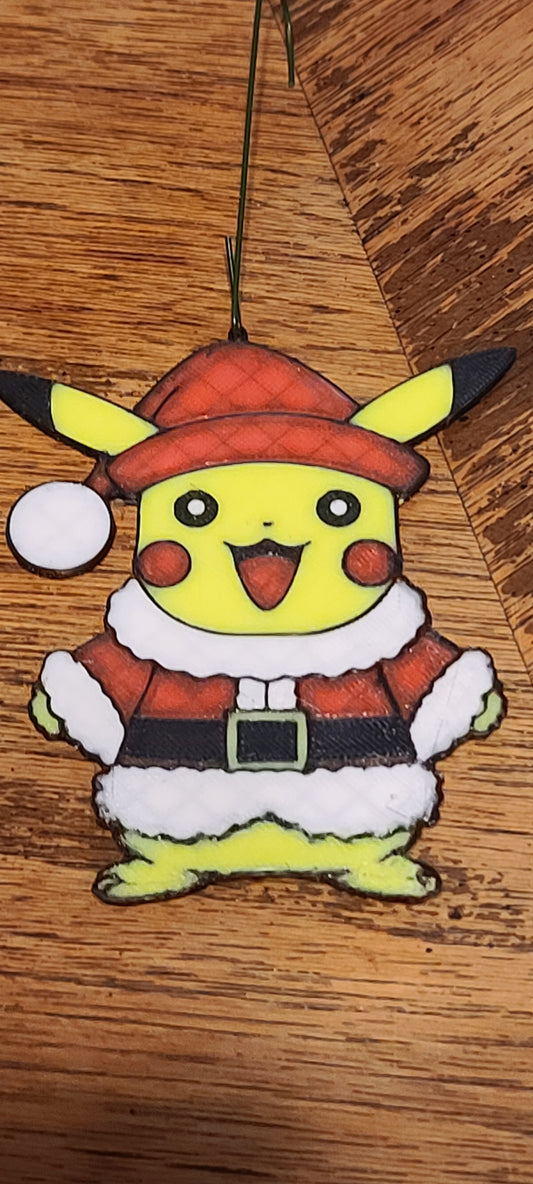 Pikachu Santa Ornament