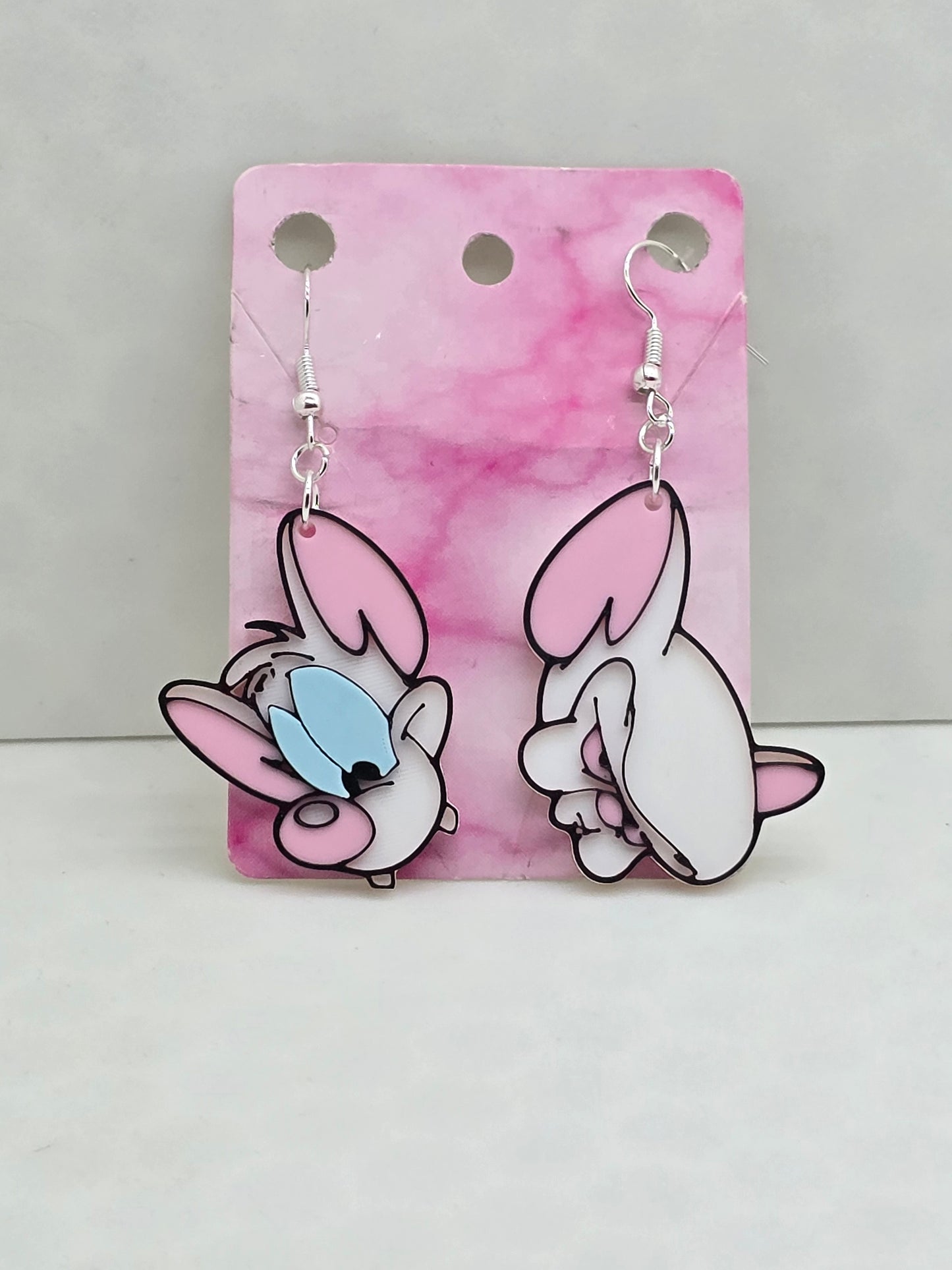 Pinky And The Brain Heads Earrings