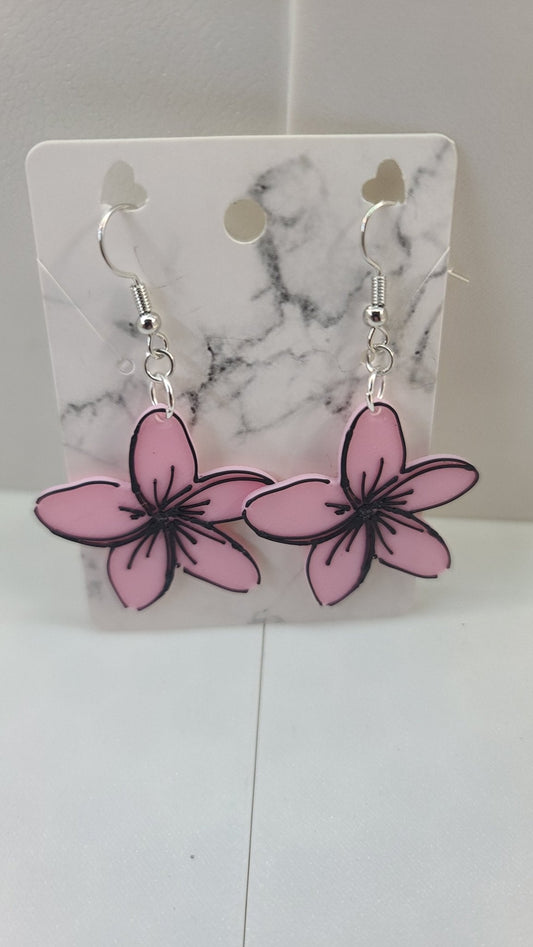 Plumeria Earrings - Erratically Eccentric Creations