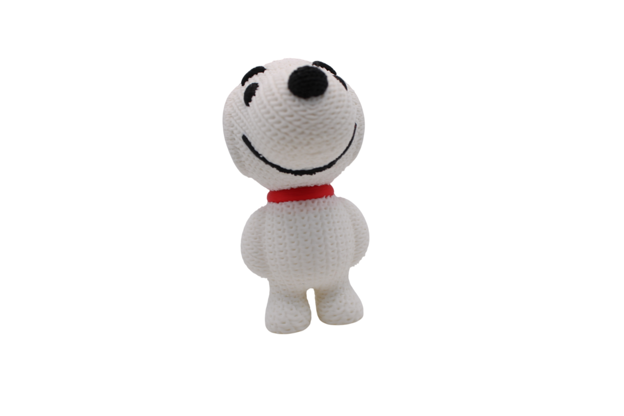 Snoopy Knitted Figurine 3D Printed (not actually knitted)