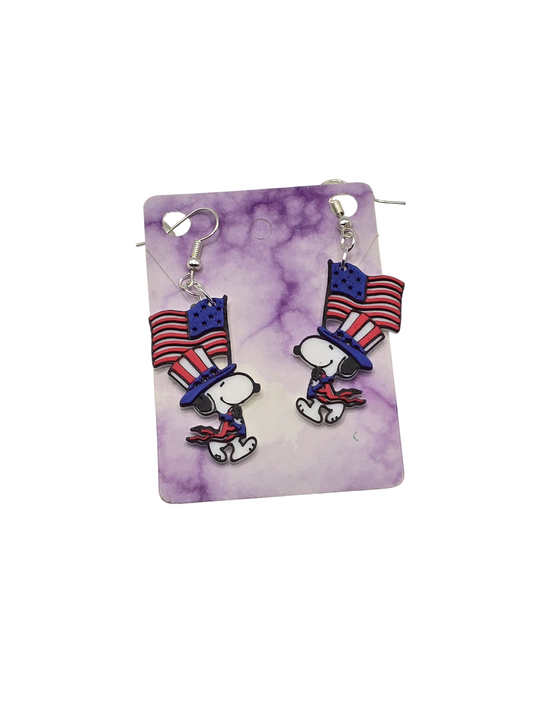 Snoopy 4th of July Earrings