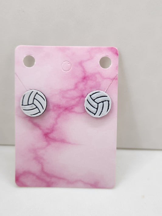 Volleyball Stud/Post Earrings - 3D Printed Earrings!