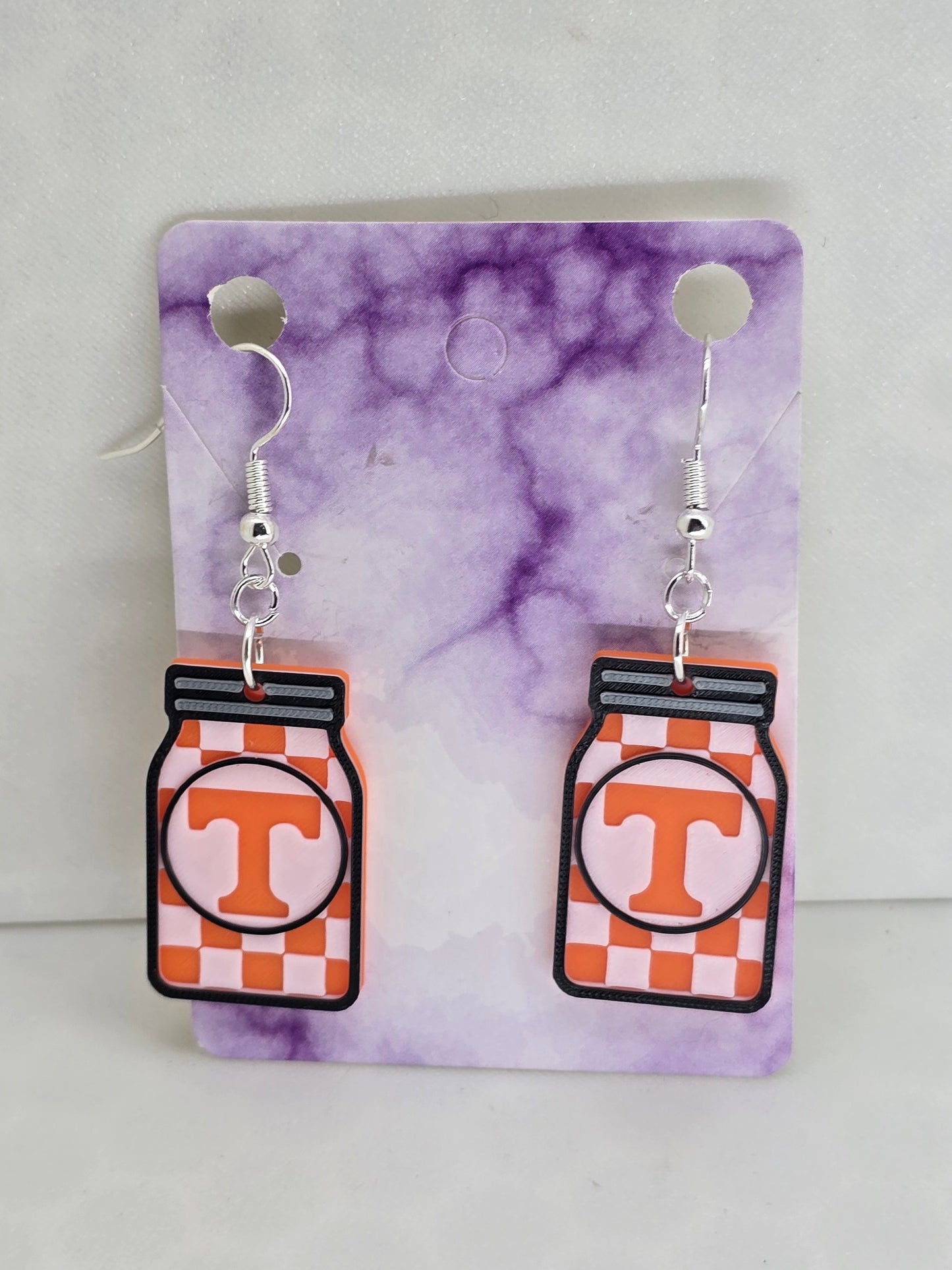 Tennessee vols Mason Jar Earrings