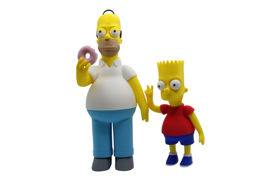 Bart and Homer Simpson