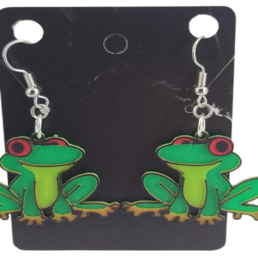 Tree Frog Earrings - 3D Printed Earrings!