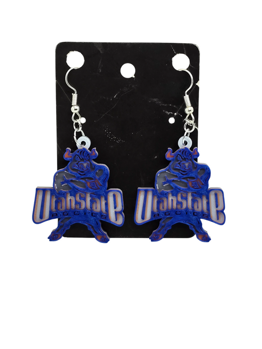 Utah State Earrings 3D Printed
