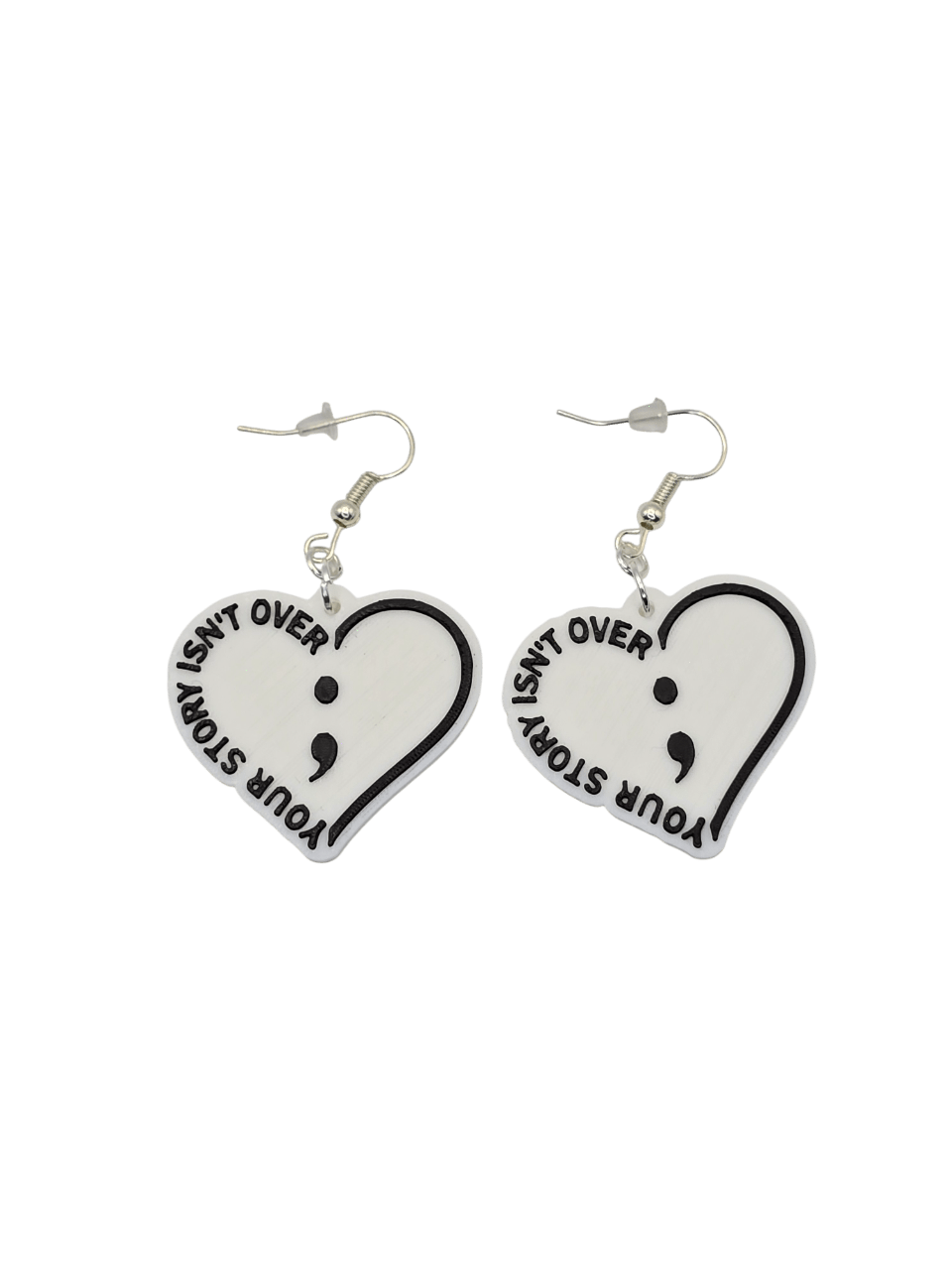 Your Story Isn’t Over Semicolon Earrings - Erratically Eccentric Creations