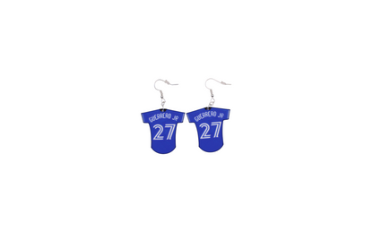 Blue Jay Jersey Earrings