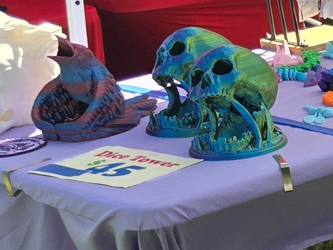 Skull Dice Tower 3D Printed