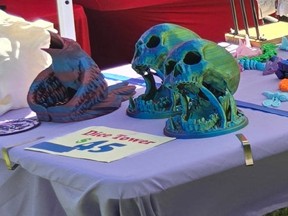 Skull Dice Tower 3D Printed