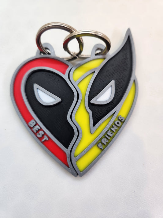 Deadpool and Wolverine keychain