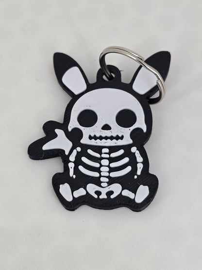 Pikachu Sitting Skelli Keychain